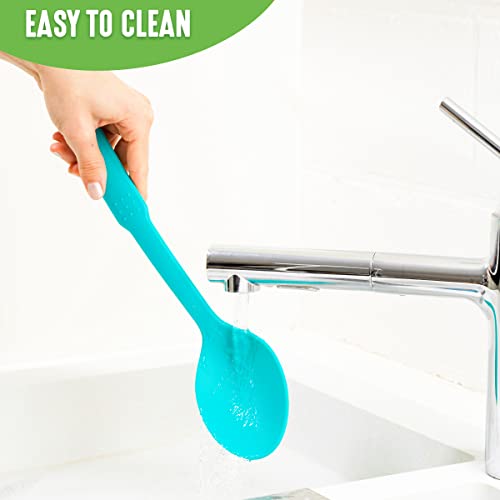 Cooking Tools and Utensils, 7 Piece Nylon Set including Spatulas Turner Spoons and Tongs, Dishwasher Safe