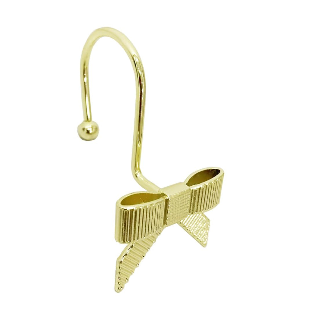 Decorative Bow Knot Curtain Hooks Shower Rings for Bathroom
