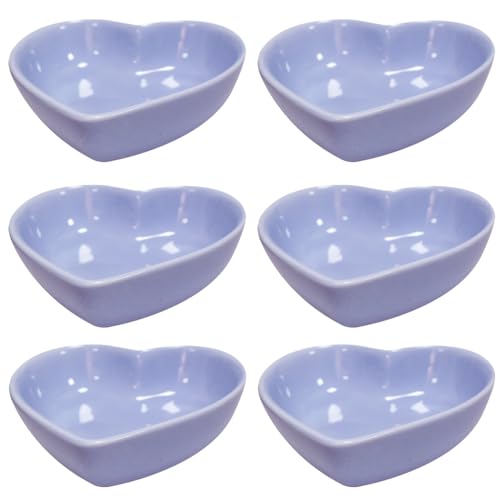 Colors Heart Shaped Porcelain Soy Sauce Dish Ceramic Dip Dipping Bowls