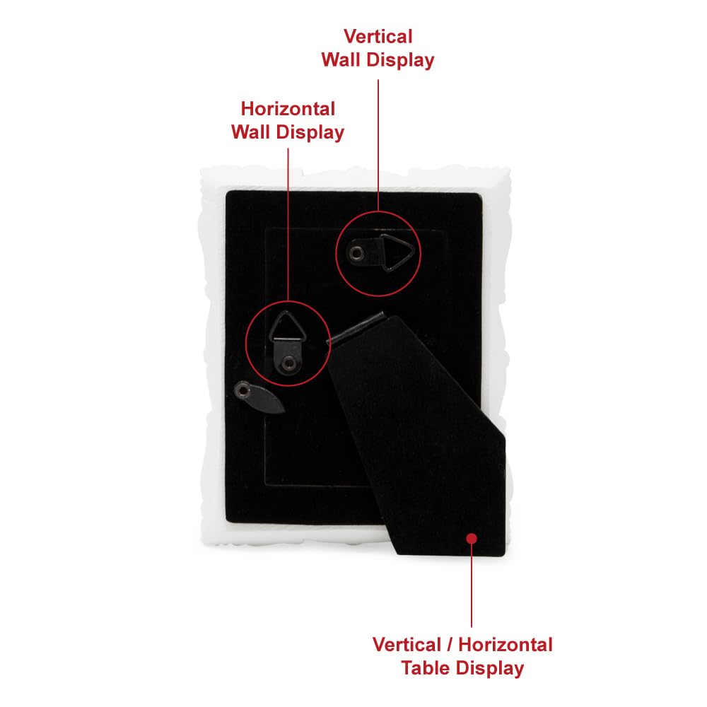 Resin Picture Frame â€?Handcrafted Floral Design with Easel for Tabletop and Wall Display