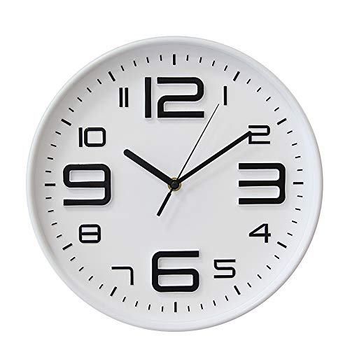 Wall Clocks Battery Operated - 12 inch Silent Non Ticking Modern