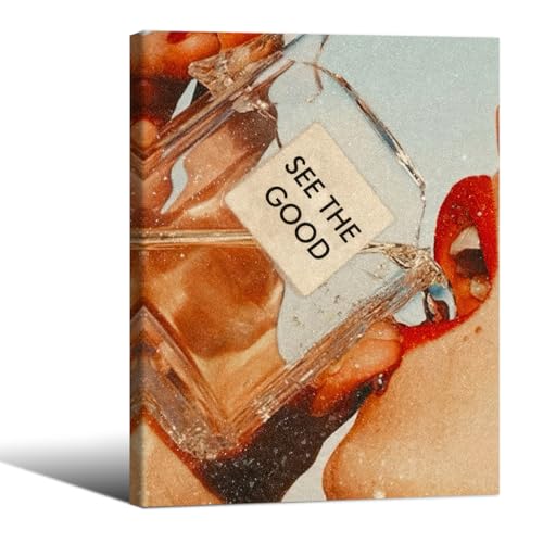 Cocktail Poster Alcohol Drink Wall Art Preppy Bar Cart Canvas Prints for Funky Bar Kitchen Wall Decor