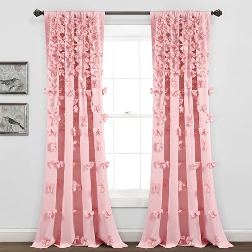 Charming Handmade Bow Details - Elegant Light Filtering Curtains