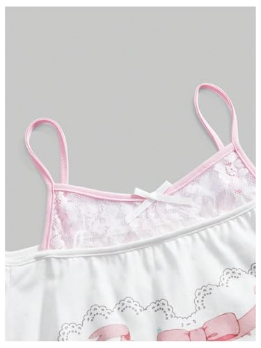 Women's Y2K Coquette Aesthetic Crop Tops Summer Kawaii Clothes Cute Lace Bow Cold Shoulder Graphic Tees