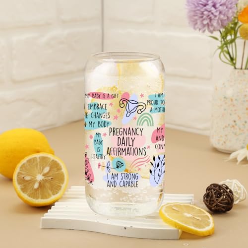 Cherry Bow Cup, Birthday Gifts for Women, Girly Gifts for Her, Sister, Mom, Colleague - 16 OZ Glass Tumbler with Straw & Lid, Coquette Iced Cup