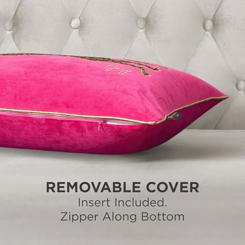 Juicy Couture Rectangle 1-Piece Living Room and Bedroom Décor, Decorative Accent, Premium Reversible Throw Pillow