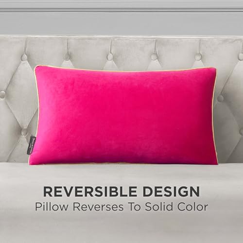 Juicy Couture Rectangle 1-Piece Living Room and Bedroom Décor, Decorative Accent, Premium Reversible Throw Pillow
