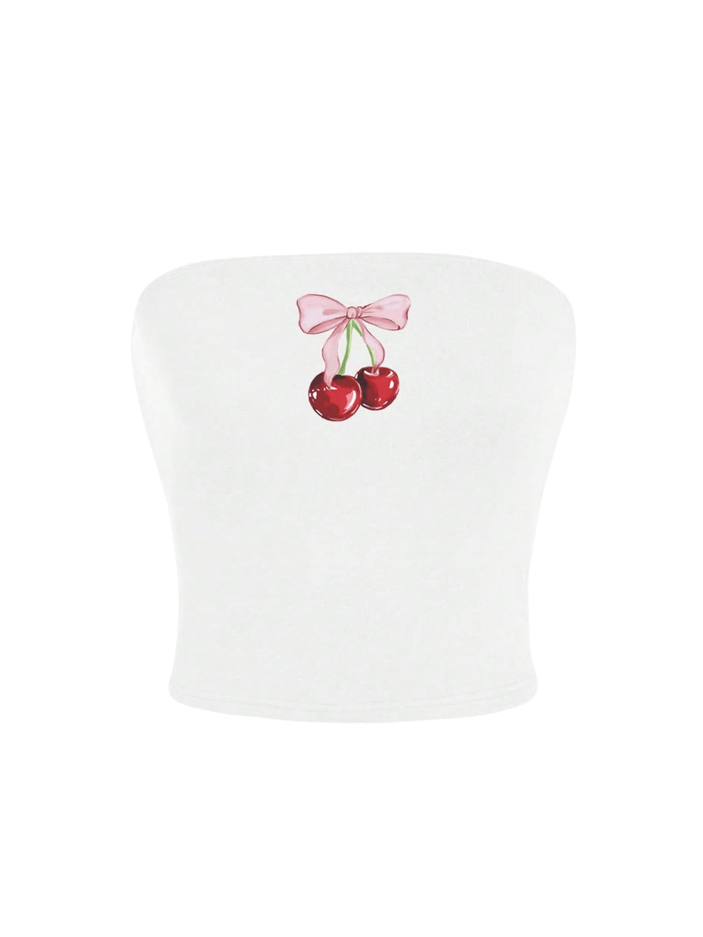 Women's Strapless Y2k Graphic Tube Crop Top Sleeveless Summer Bandeau Tops