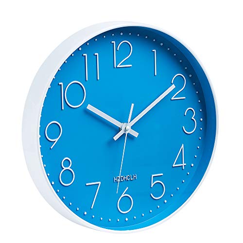 Wall Clocks Battery Operated - 12 inch Silent Non Ticking Modern