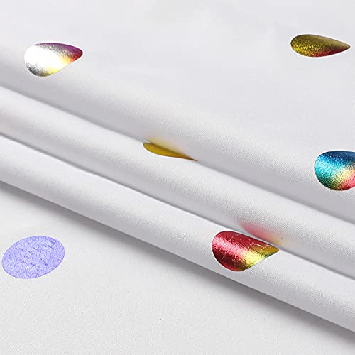 Fabric Shower Curtains with 12 Hooks for Bathroom Metallic Polka Dot Curtains Waterproof Shower Curtains with Grommet for Washable Shower Curtain Sets