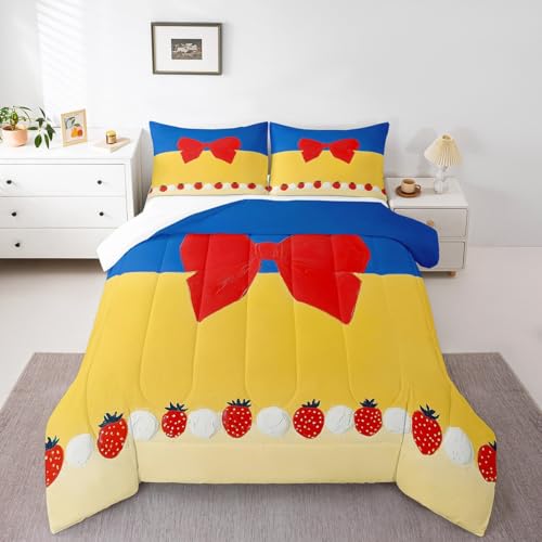 Dreamy Sweet Princess Style Quilt Set Reversible Duvet Insert, 2 Pillowcases