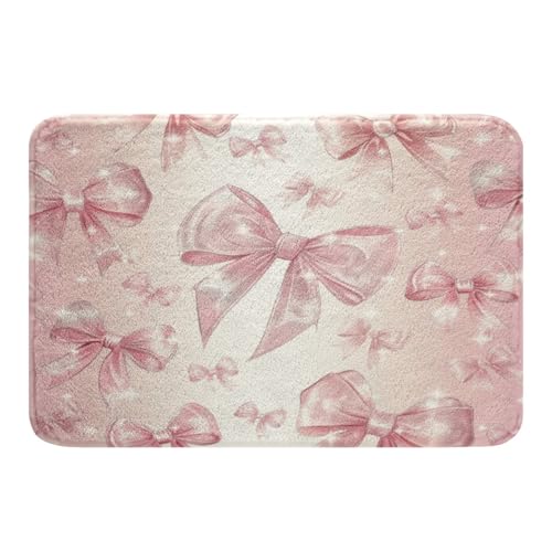 Kawaii Ribbon Bow 20"X32" Bath Mat Non Slip