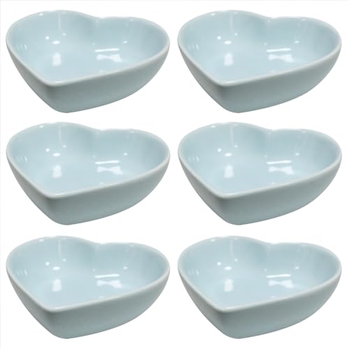 Colors Heart Shaped Porcelain Soy Sauce Dish Ceramic Dip Dipping Bowls