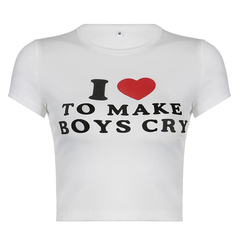 Y2k Graphic Baby Tees Summer Crop Top for Women