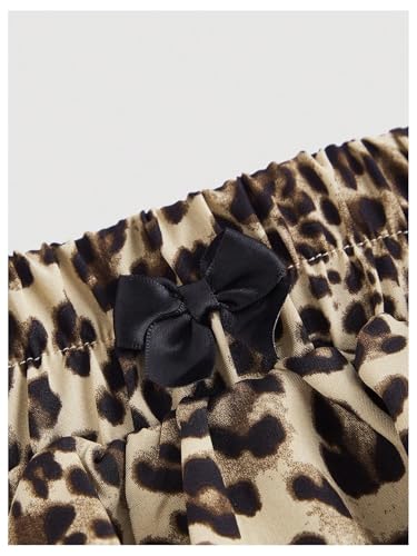 Women's Plus Size Ruffle Bloomers Shorts Y2k Leopard Layered Lolita Pumpkin Bottoms Mini Shorts