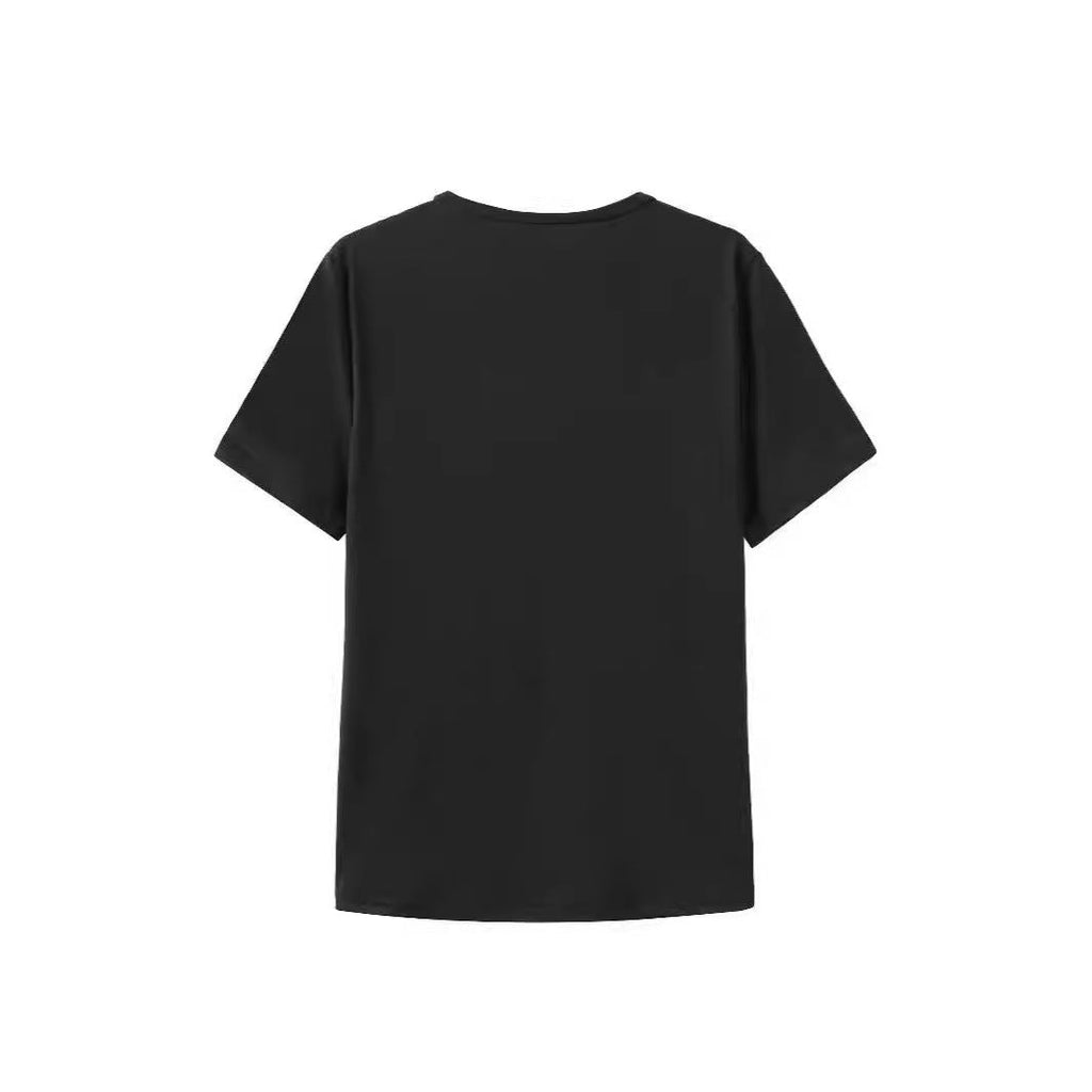 Loose Casual Print Drop Shoulder Short Sleeve