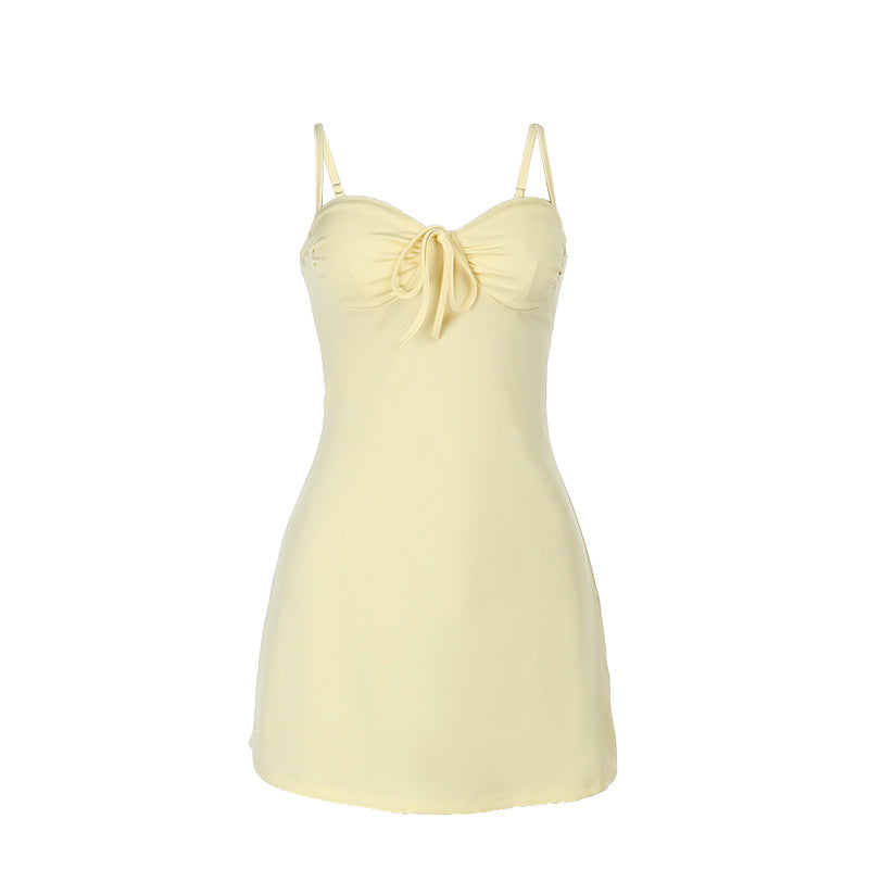 Women's Sling Lace-up A- Line Dress