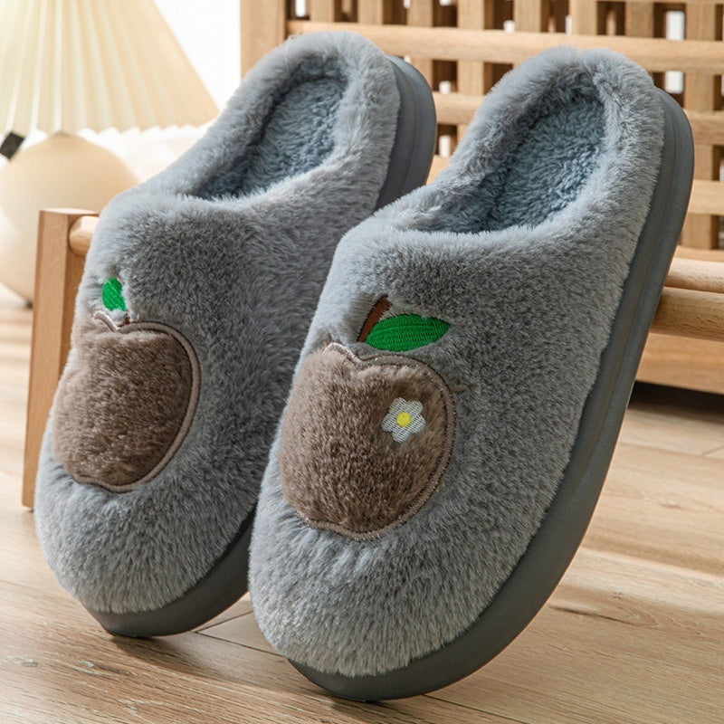 Cotton Slippers Women's Indoor Home Plush Warm Slippers