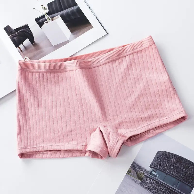 Women's Cotton Boxer Anti-exposure Antibacterial Mid-waist Underwear