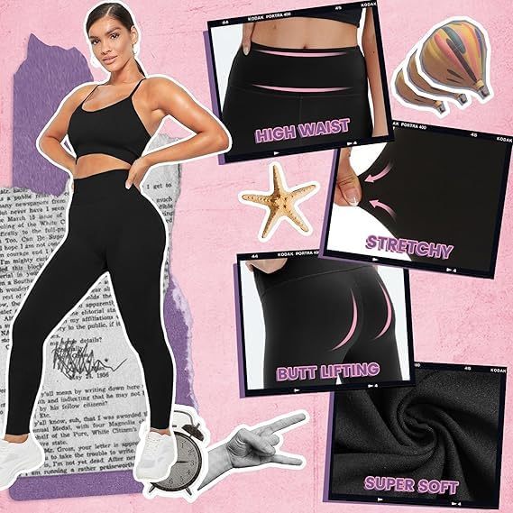 Gym 4-piece Yoga Pants  Without Pockets