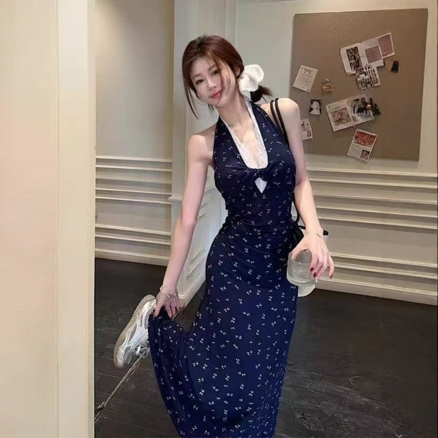 Halter Floral Skirt Dress