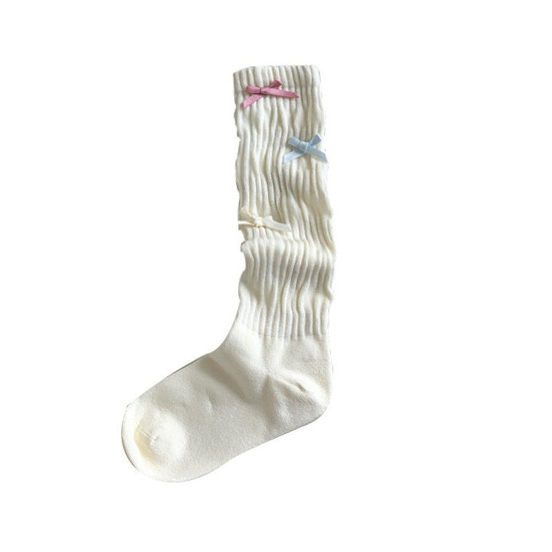 New Bow Tube Socks Women