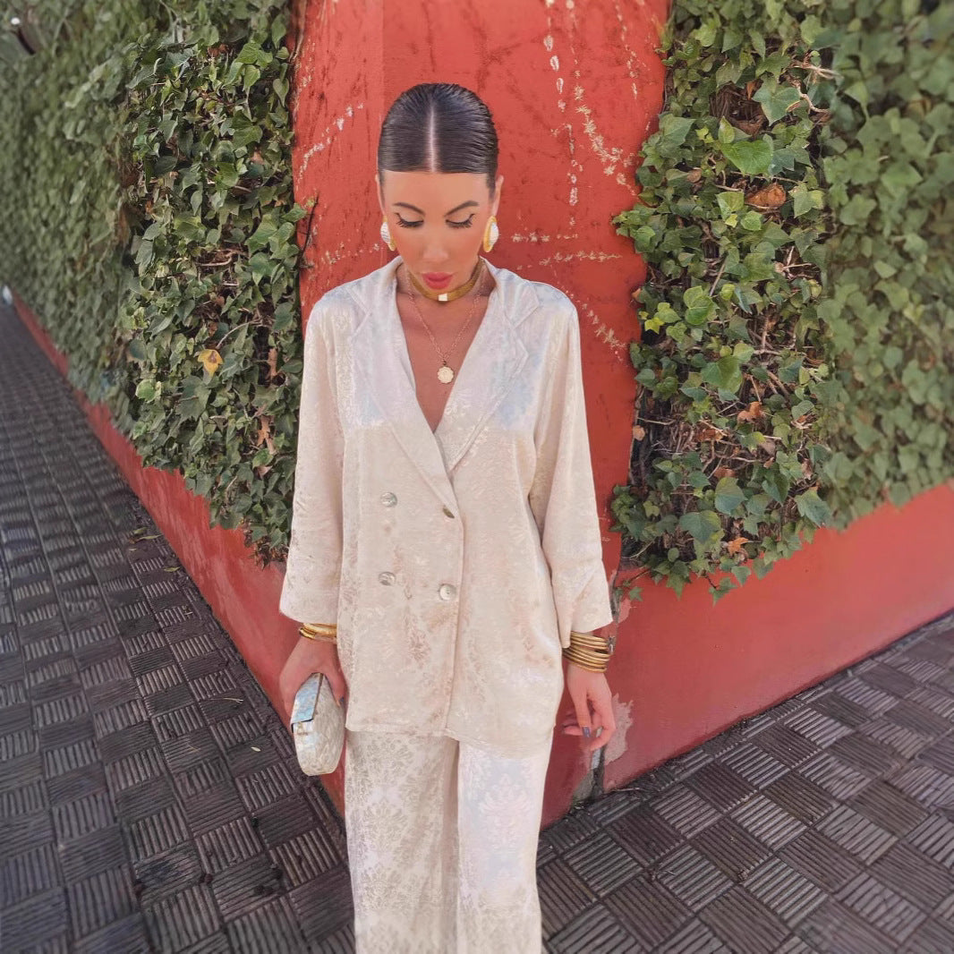 Wide-leg Pants Two-piece Fashion Blazer