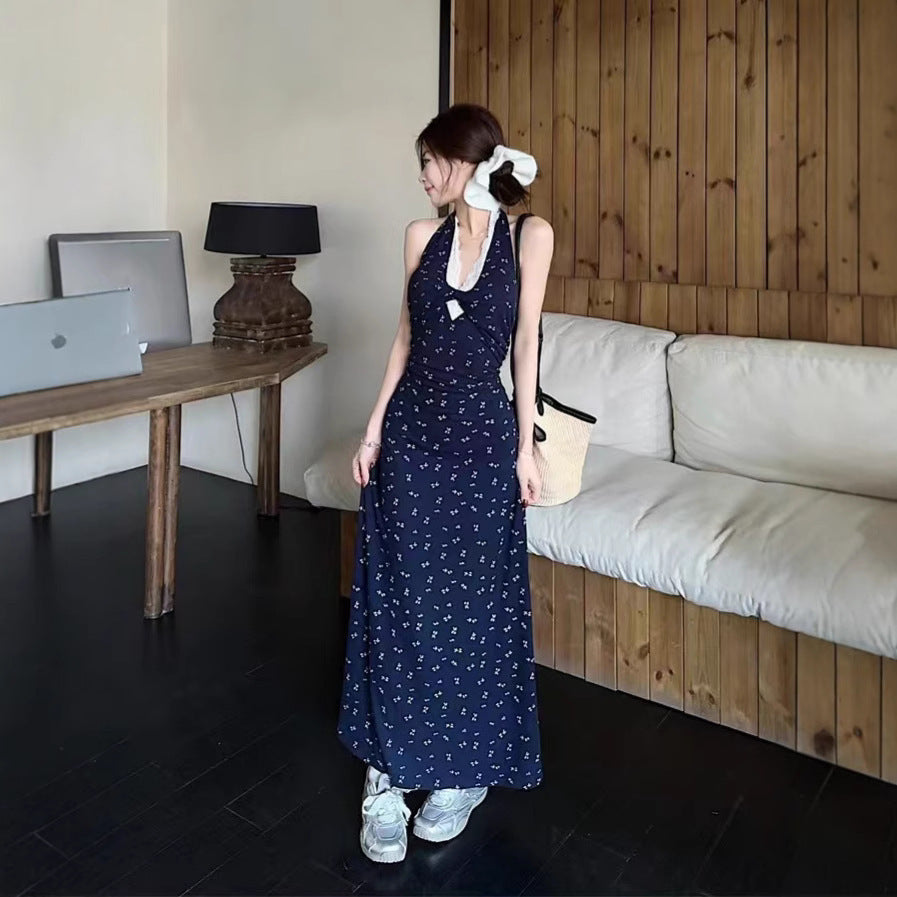 Halter Floral Skirt Dress