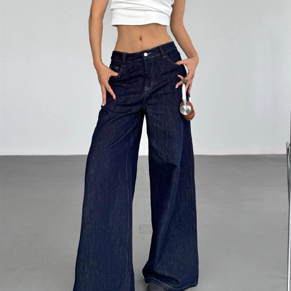 Fashion Retro Wide Leg Jeans For Women