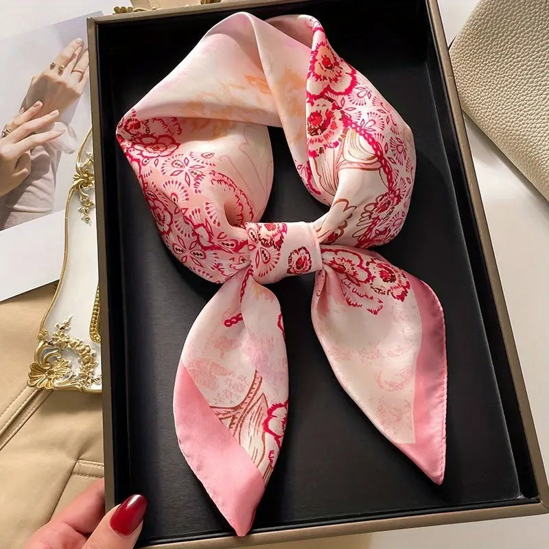 Silk Scarf Square Scarf High Sense Korean Style Fashion All-matching