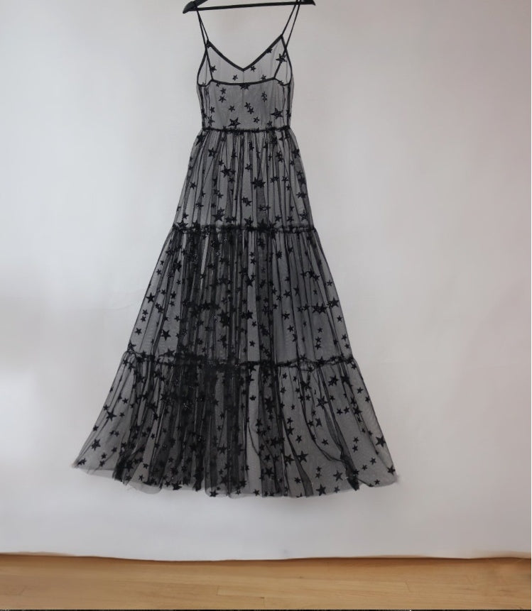 Star Sequin Mesh Fairy Dress