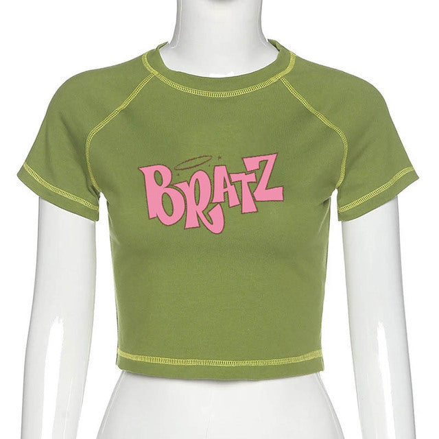 Female Bratz T-shirt Y2k Vintage T-shirt Street Goth T-shirt