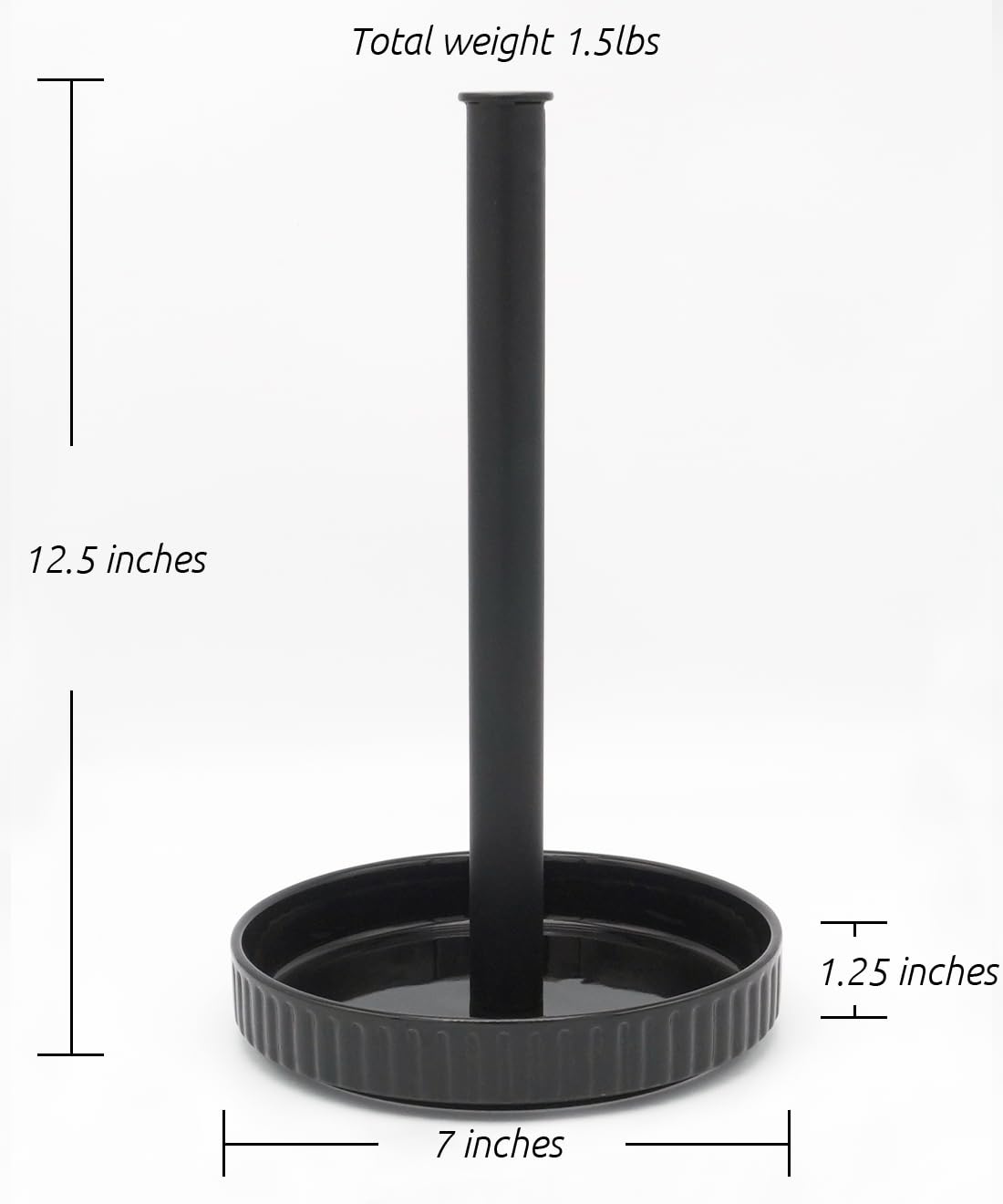 Stable Elegant and Durable Kitchen Roll Stand Paper Towel Holder Countertop, Ceramic Base