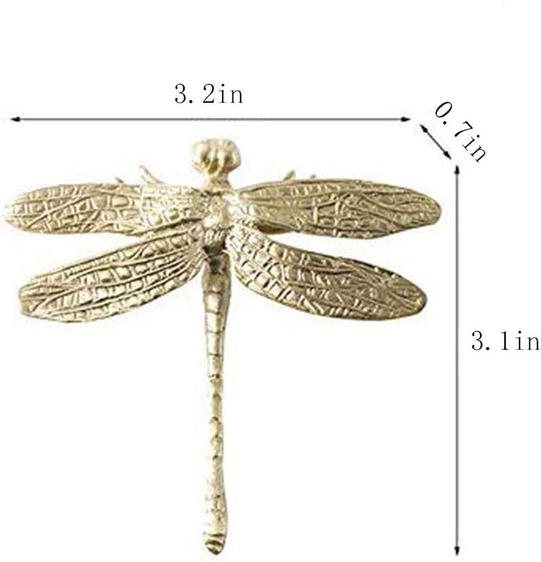 Gold 4 Pack Brass Knobs for Dresser, Drawers and Cabinet Decorative