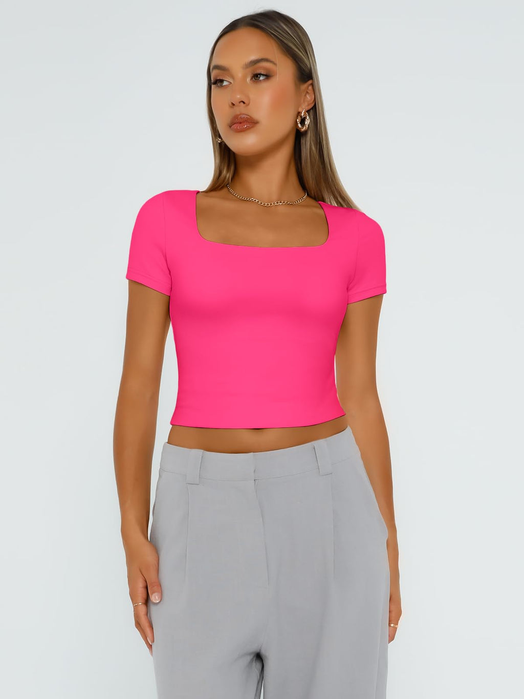 Women Double Lined Crop Tops