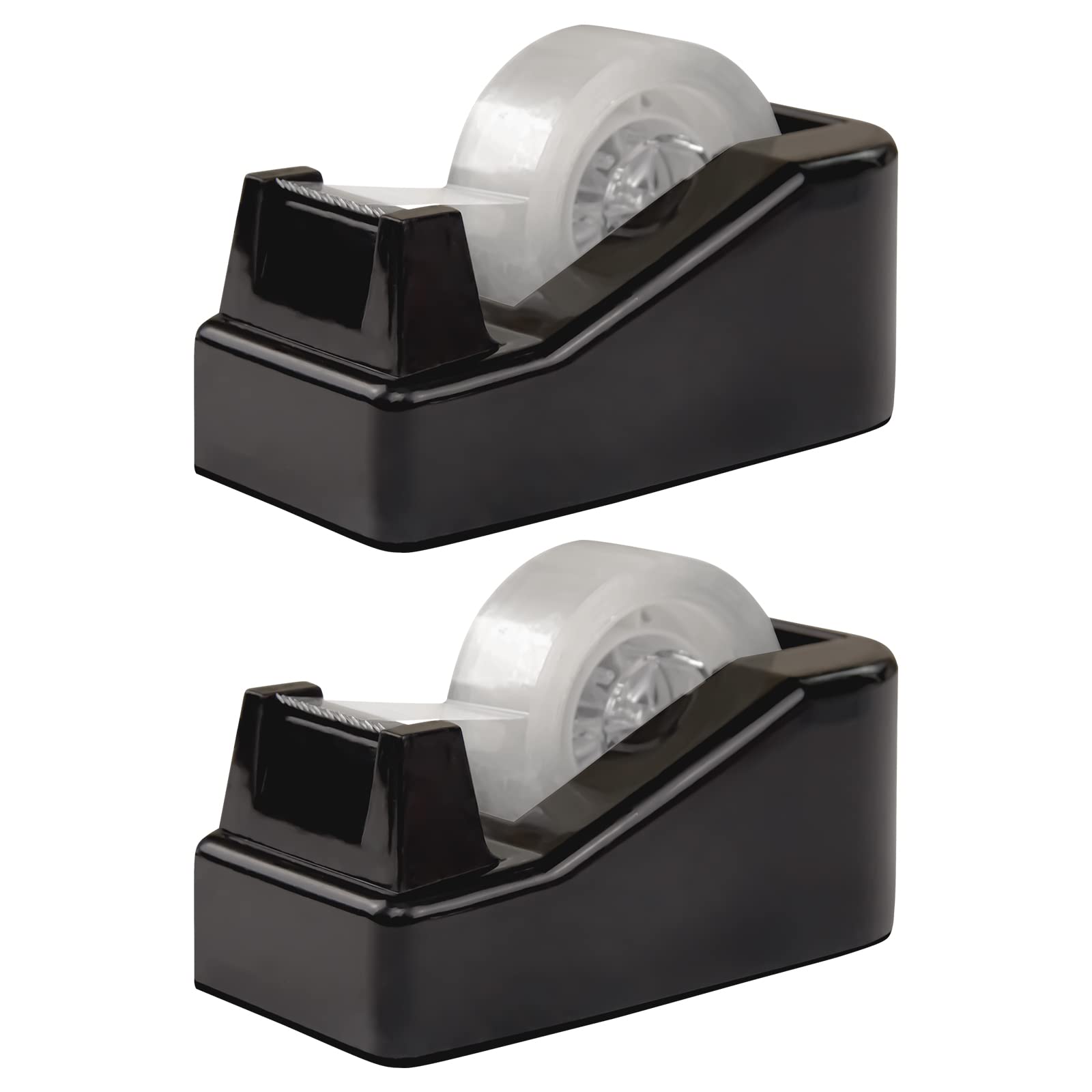 Desktop Tape Dispenser Adhesive Roll Holder with Weighted Nonskid Base, 1Pcs (Tape not Included)