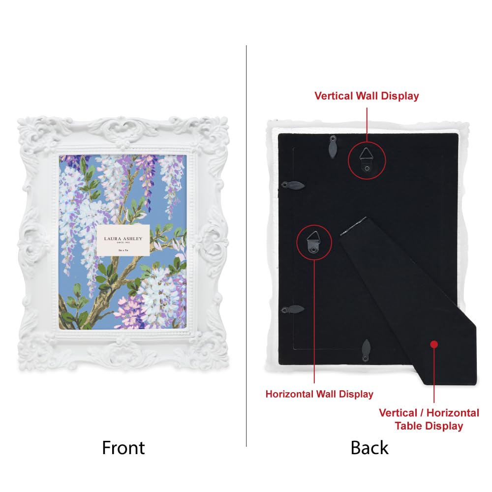 Resin Picture Frame â€?Handcrafted Floral Design with Easel for Tabletop and Wall Display