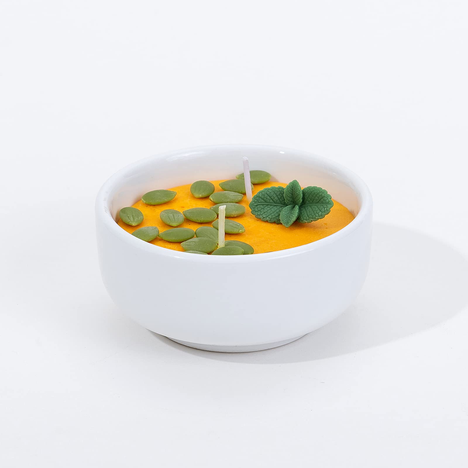Cereal Bowl with Metal Spoon Scented Soy Candle