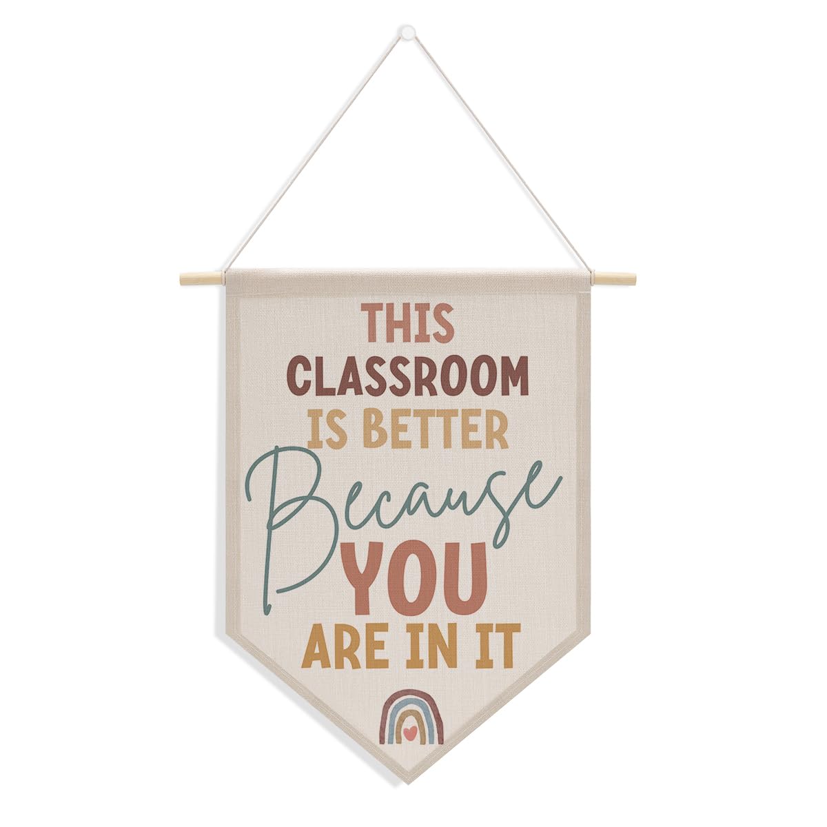 Preppy Positive Affirmations Wall Hanging Pennant Flag â€?Aesthetic Decor for Classroom, Bedroom, or Home