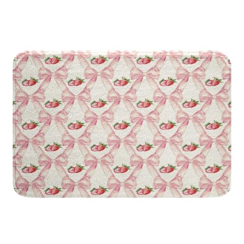 Kawaii Ribbon Bow 20"X32" Bath Mat Non Slip