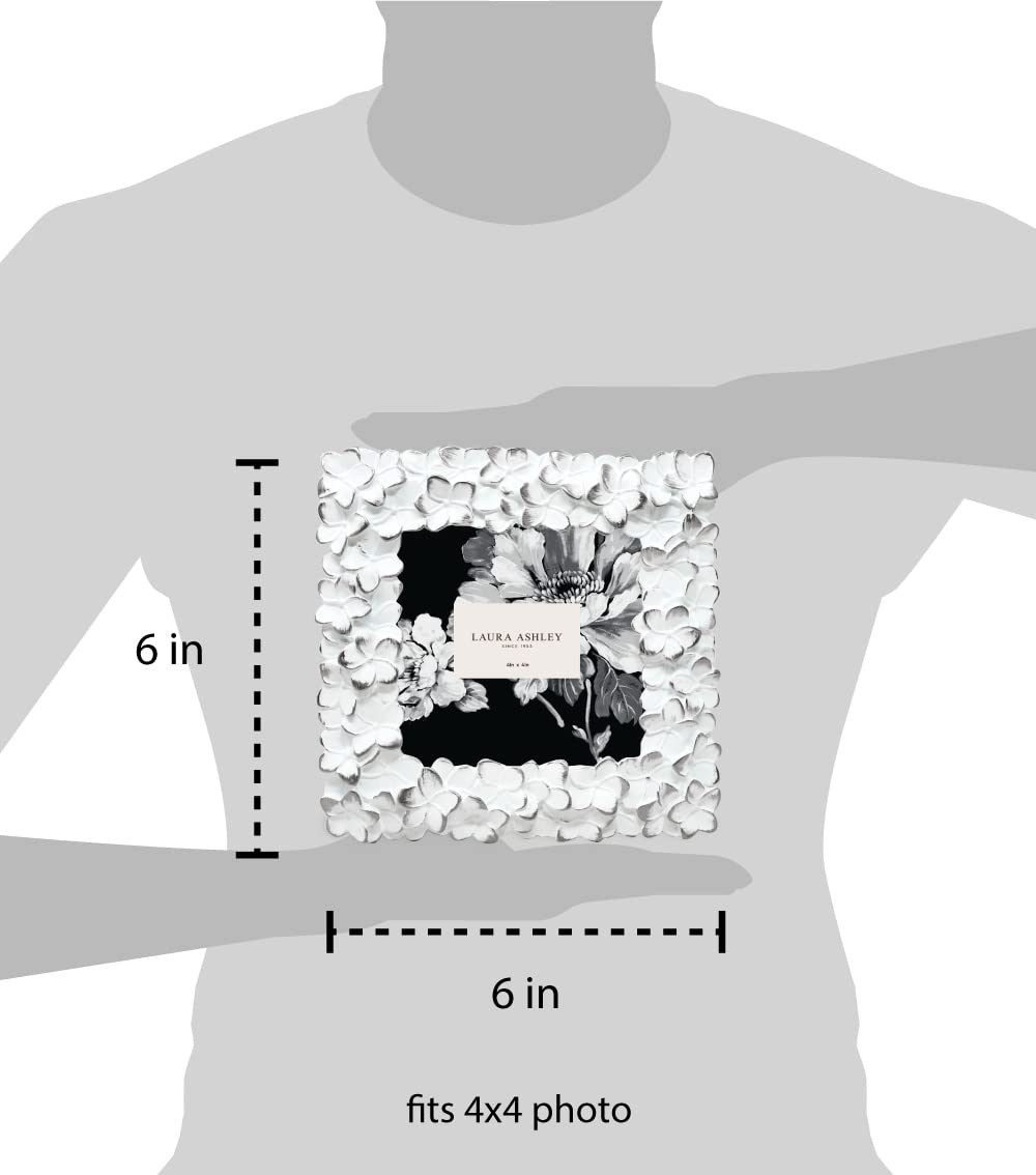 Flower Textured Hand-Crafted Resin Picture Frame w/Easel & Hook for Tabletop & Wall Display, Decorative Floral Design Home D cor, Photo Gallery, Art