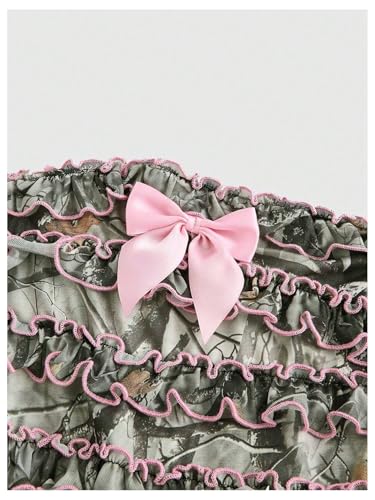 Women's Strapless Tube Jumpsuit with Ruffles, Punk, Gothic Style