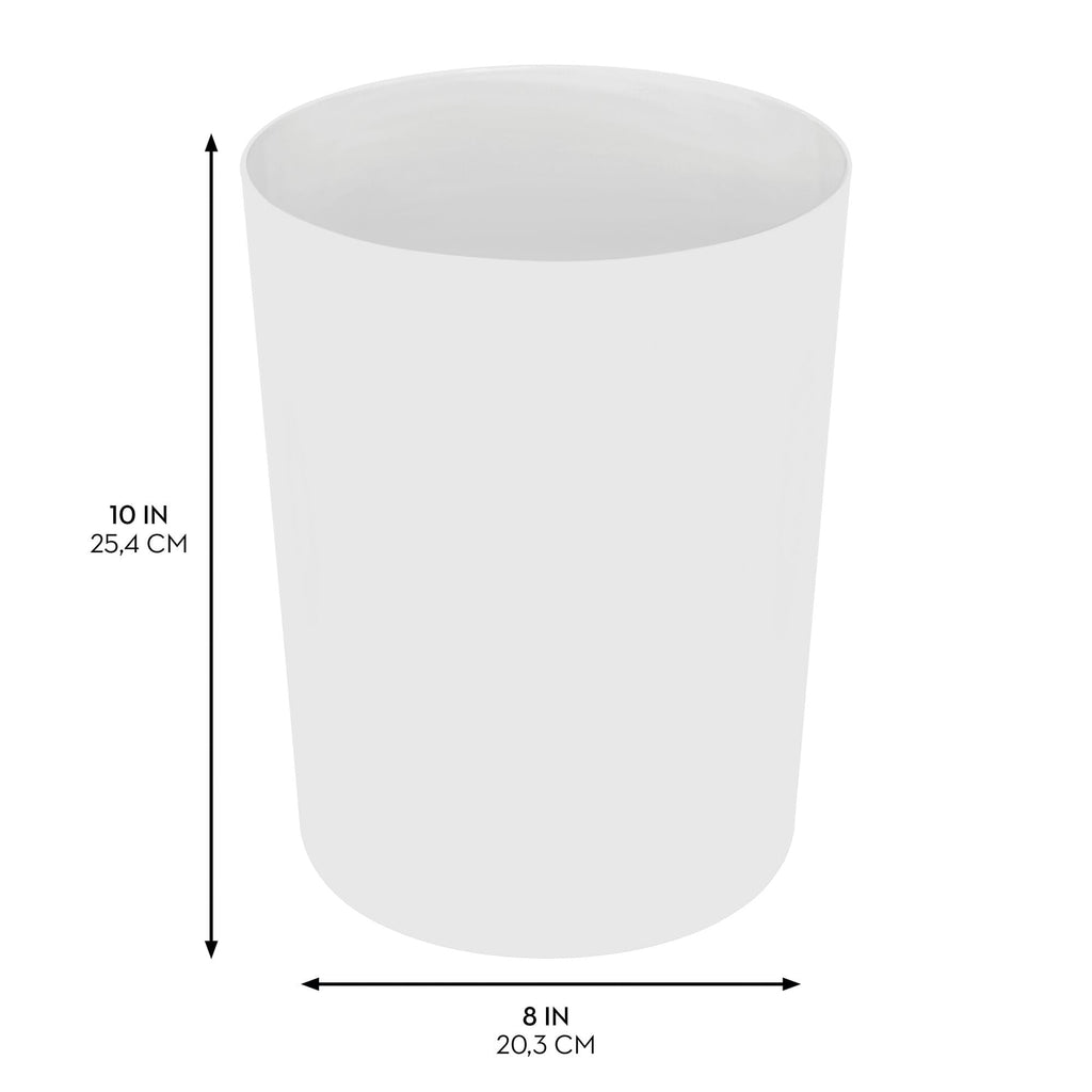 Round Plastic Trash Can 7.64" x 10"