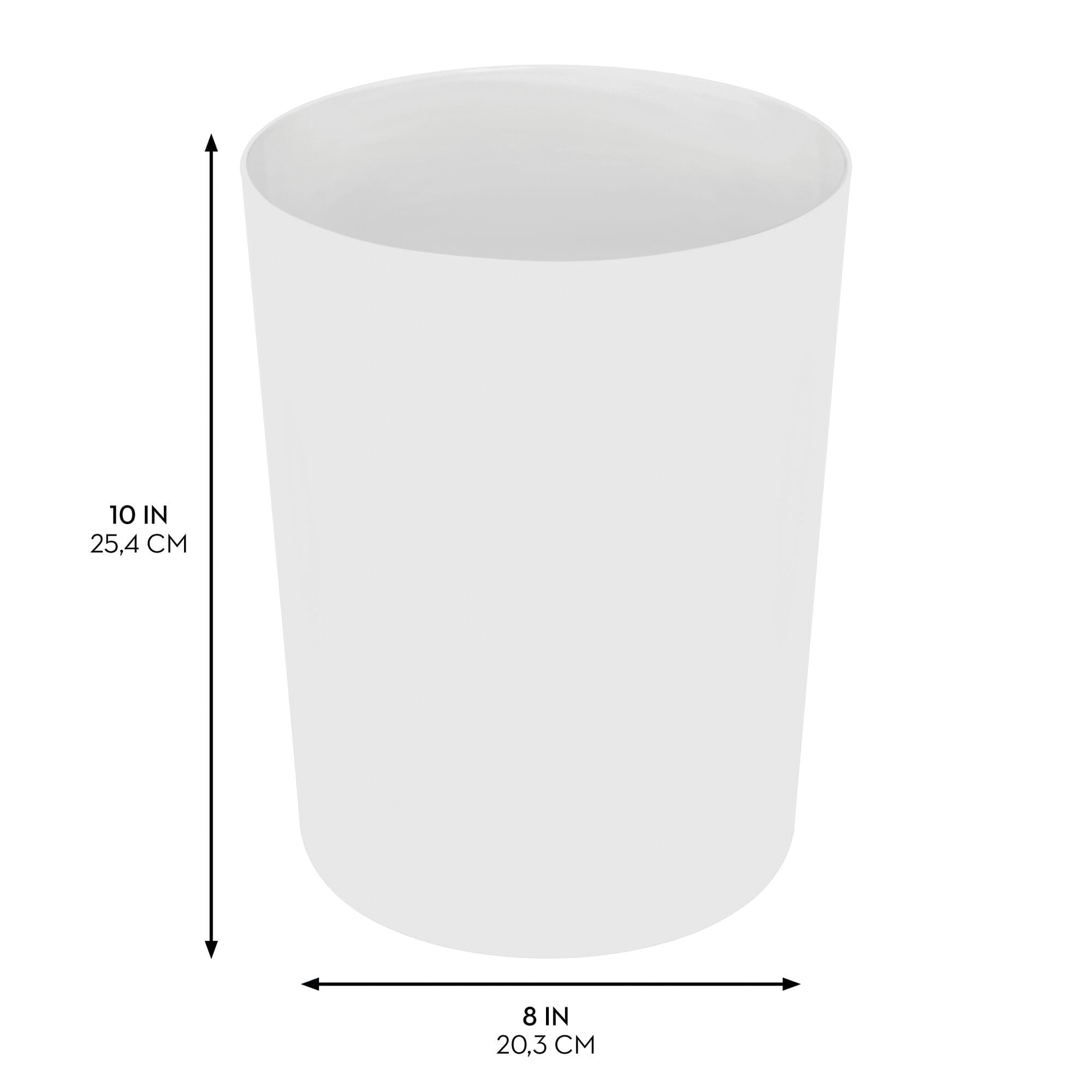 Round Plastic Trash Can 7.64" x 10"