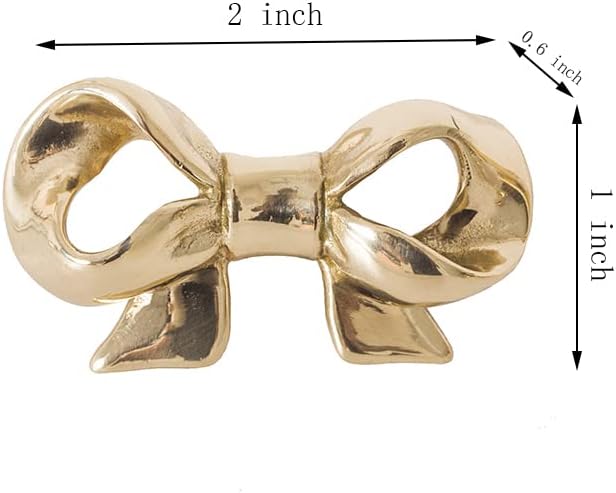 Gold 4 Pack Brass Knobs for Dresser, Drawers and Cabinet Decorative