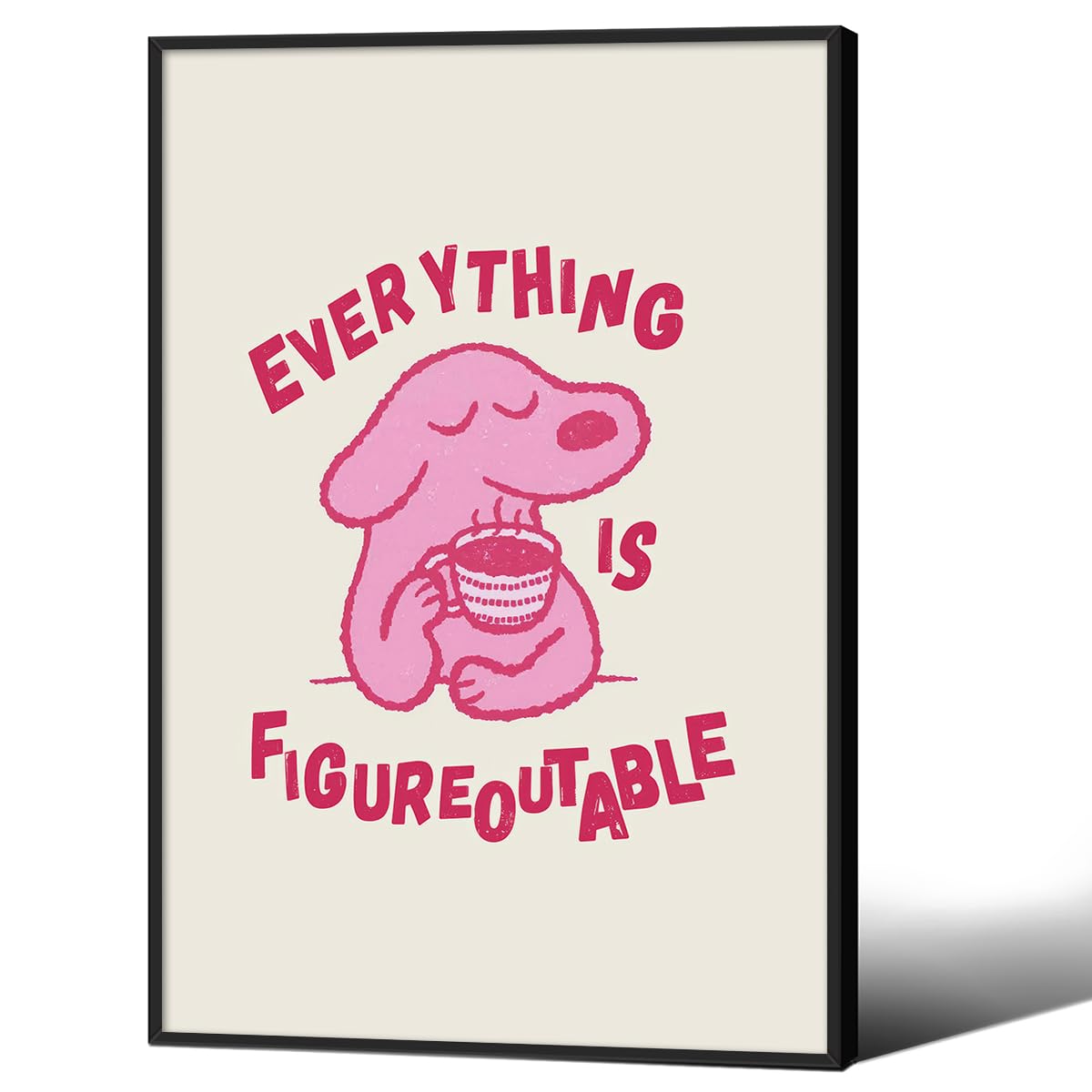 Quote Wall Art Motivational Cute Animal Posters Everything Is Figureoutable Prints Kids Bedroom Wall Decor 12X16 inch Unframed