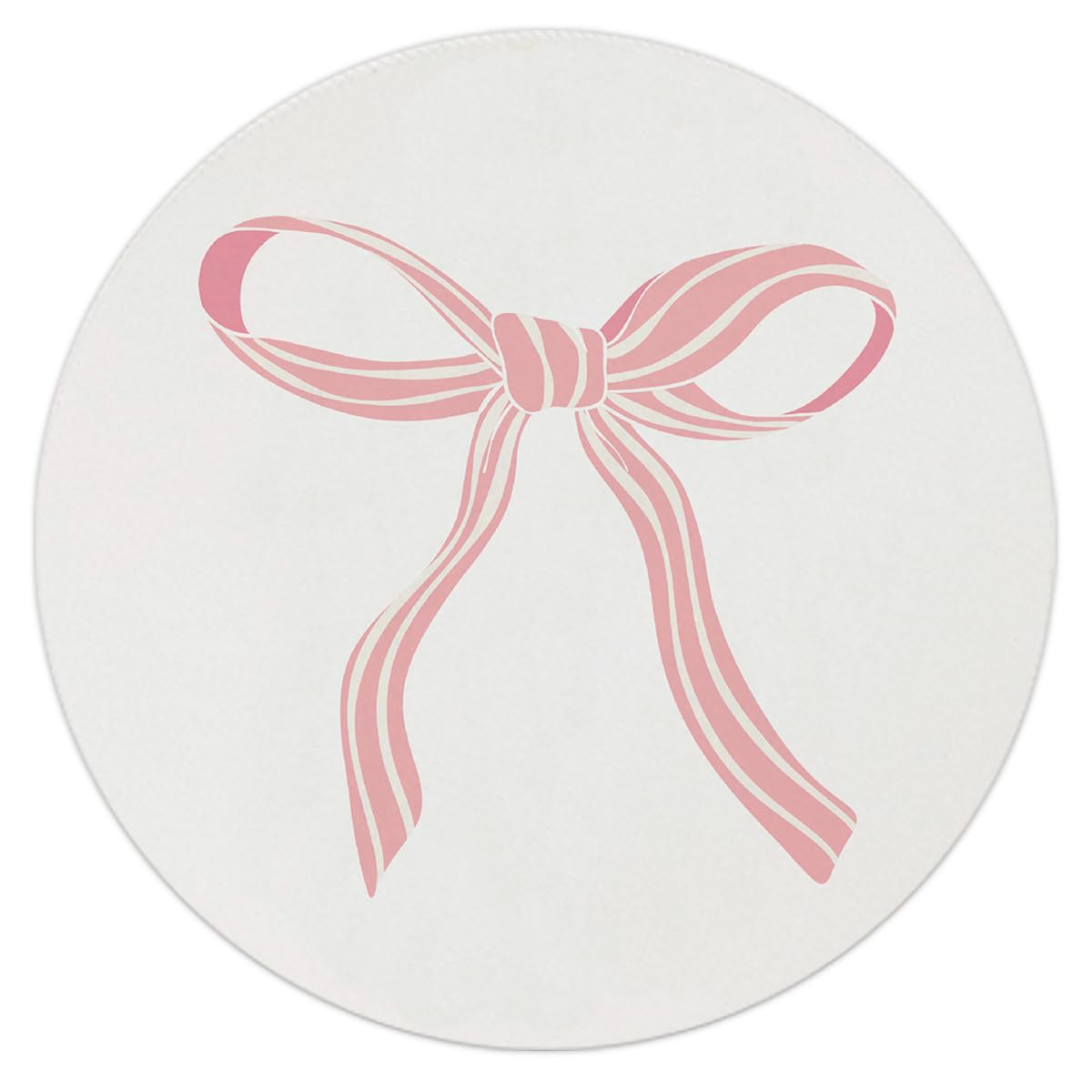 Coquette Pink Bow Mouse Pad, Non-Slip Rubber Base Mousepads for Office Desk Decor, 8.7 x 8.7 Inch