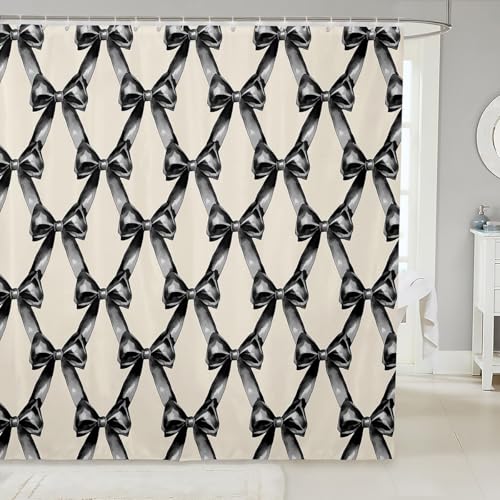 Kawaii Ribbon Bow 72" Wx72 L Shower Curtain