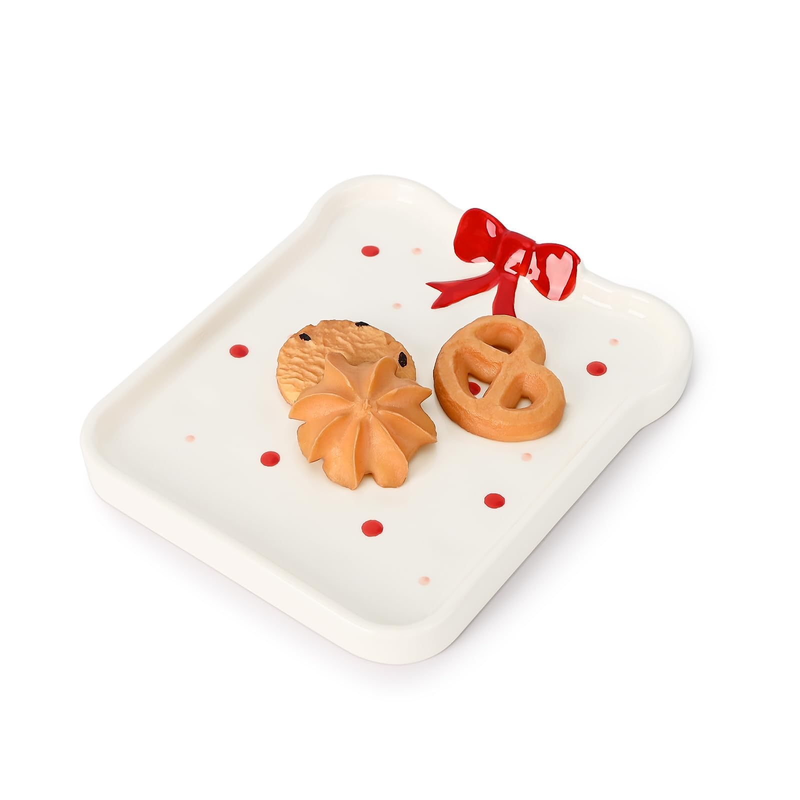 Cute Bow Ceramic Dessert Plates, Dinner Plate