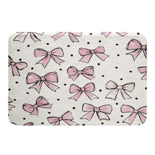 Kawaii Ribbon Bow 20"X32" Bath Mat Non Slip